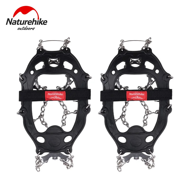 Naturehike Hiking Crampons Snow Ice Microspikes Outdoor Winter Walking Climbing Shoe Chain Claw Boot Grip Spikes Anti-slip 13/19