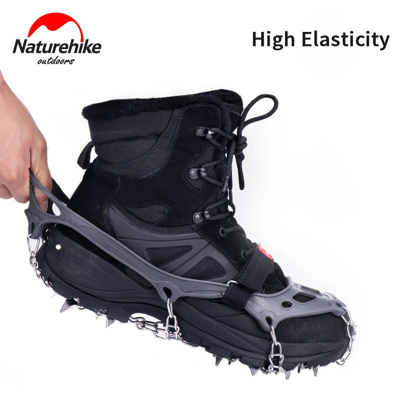 Naturehike Hiking Crampons Snow Ice Microspikes Outdoor Winter Walking Climbing Shoe Chain Claw Boot Grip Spikes Anti-slip 13/19