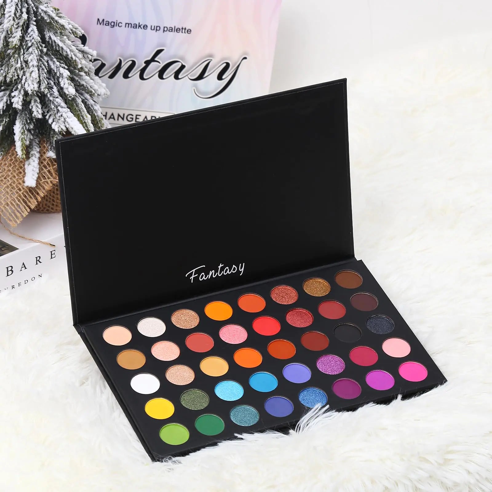 Highly Pigmented Eye Makeup Palette, Matte Shimmer Metallic Eyeshadow Pallet Long Lasting Blendable Natural Colors Make Up Eye Shadows Cosmetics Gift Kit Colorful Palette