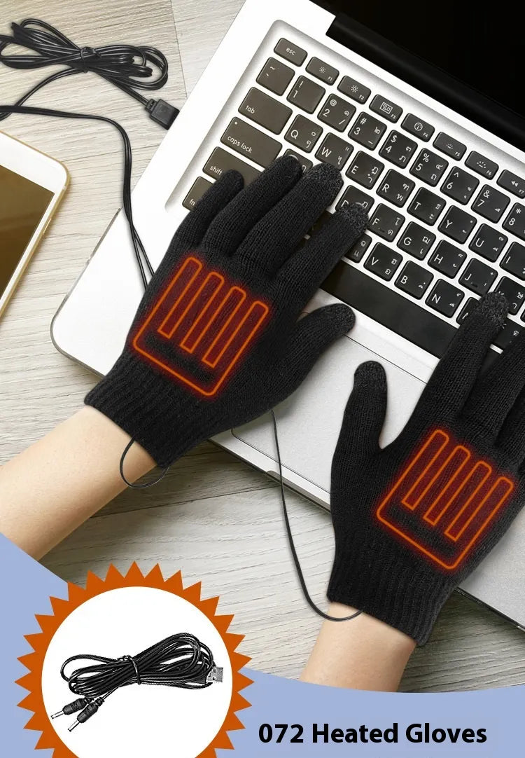 USB Heating Electric Heating Gloves Thermal Thickened Knitting