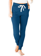 Dark Brown Casual Drawstring Drop Waist Pocketed Joggers