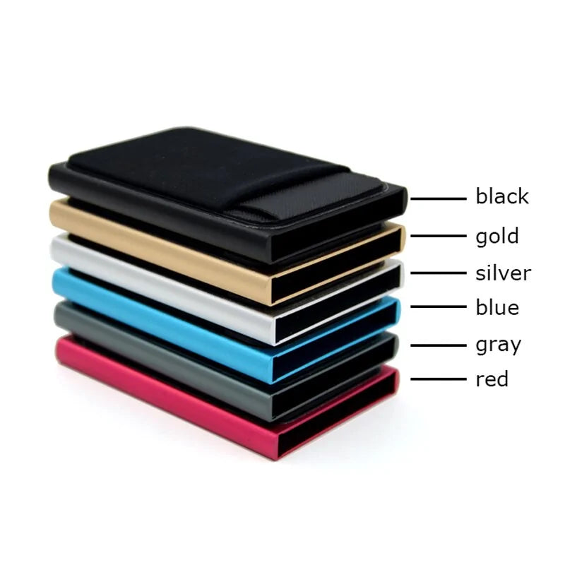 Aluminum Wallet With Elasticity Back Pouch