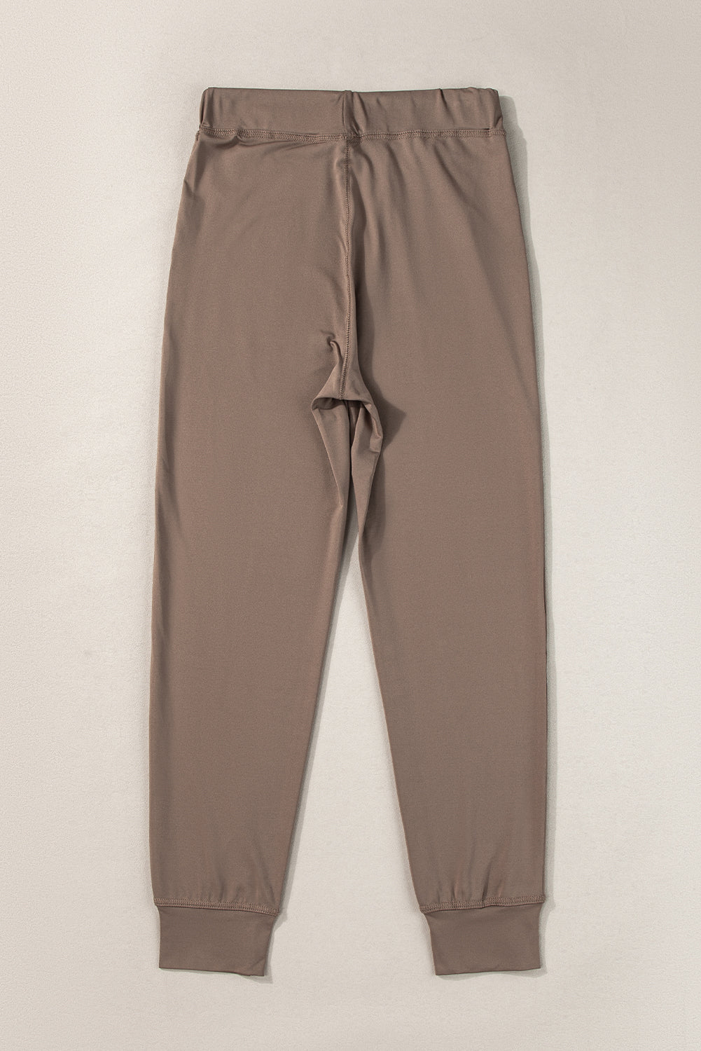 Dark Brown Casual Drawstring Drop Waist Pocketed Joggers