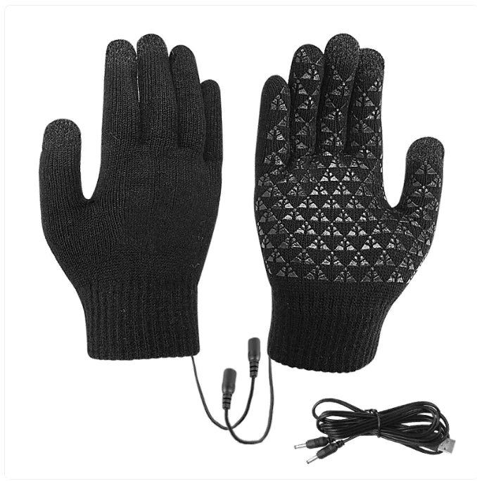 USB Heating Electric Heating Gloves Thermal Thickened Knitting