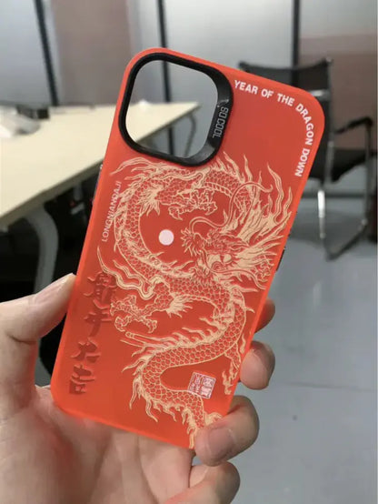 Fashion Cute Black Dragon Phone Case with Hand Strap