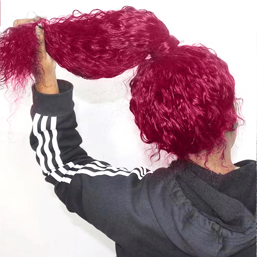 250 Density Invisible Strap Highlight 360 Full Lace Front Wig Pre Plucked 30 Inch Glueless Wig Deep Wave Frontal Wig Human Hair