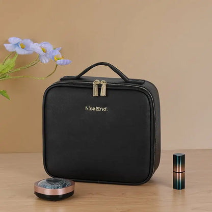 Travel Makeup Bag with Full-Screen Mirror