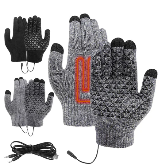 USB Heating Electric Heating Gloves Thermal Thickened Knitting