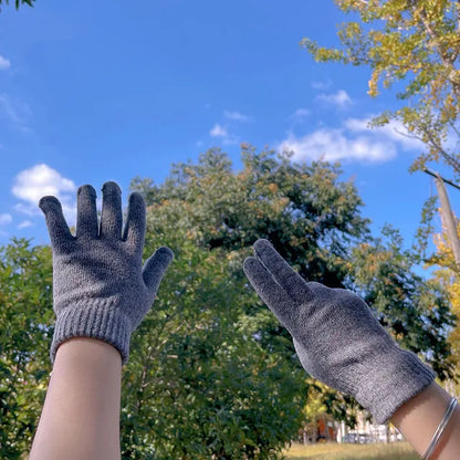 Warm Winter and Autumn Finger Gloves