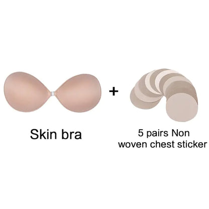 Sexy Strapless Push-Up Silicone Bra