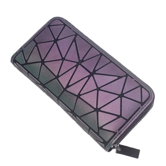 Slim Thin Geometric-Patterned Wallet