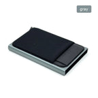 Aluminum Wallet With Elasticity Back Pouch