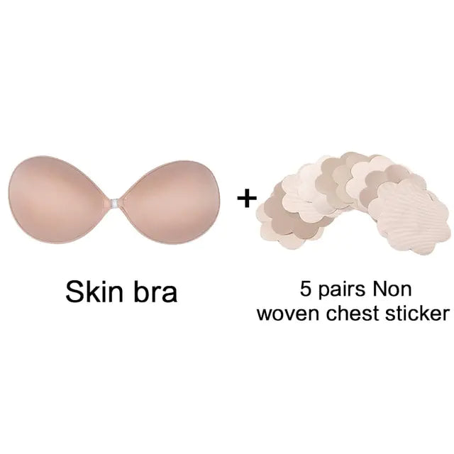 Sexy Strapless Push-Up Silicone Bra