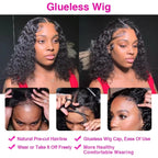 Wear And Go Deep Wave Wigs 100% Human Hair Ready To Go Glueless Wig Short Curly Bob Wet And Wavy 13x4 Water Wave Frontal Wigs