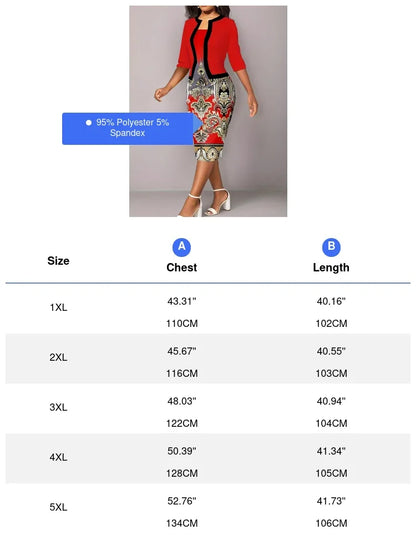 Women's Plus Size Elegant Dress Women's Plus Color Block Paisley Flower Print Fake Two-Piece Dress