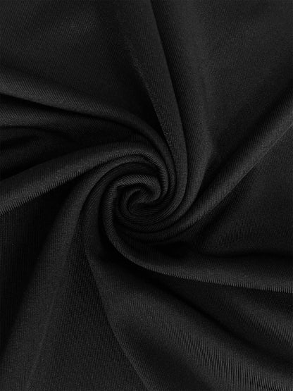 Plus Size Women's Elegant Dress Thousand Birds Grid V-Neck Half-Sleeve Slim-fit Version Fashion Black Women's Clothing