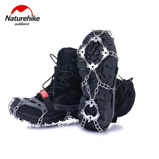 Naturehike Hiking Crampons Snow Ice Microspikes Outdoor Winter Walking Climbing Shoe Chain Claw Boot Grip Spikes Anti-slip 13/19