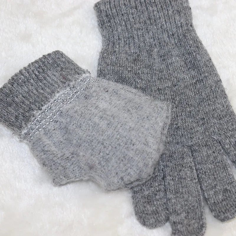 Warm Winter and Autumn Finger Gloves