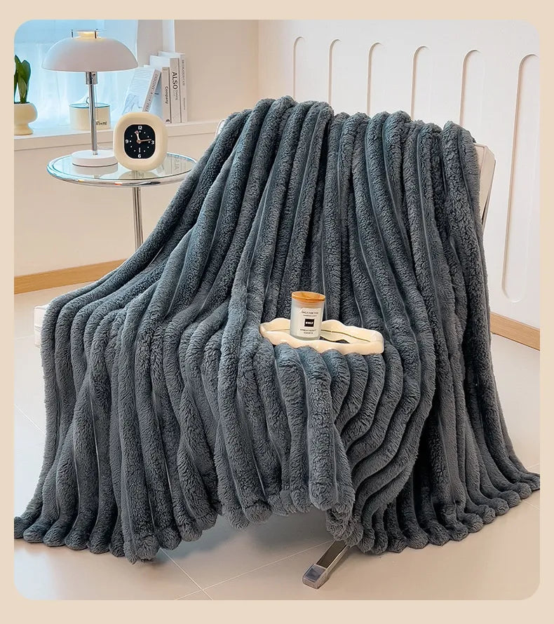 Solid Color Velvet Blanket Thickened Nap