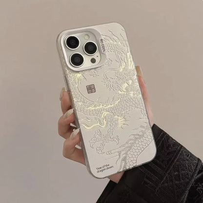 Fashion Cute Black Dragon Phone Case with Hand Strap