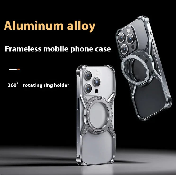 Magnetic Metal Aluminium Alloy Rimless Phone Case