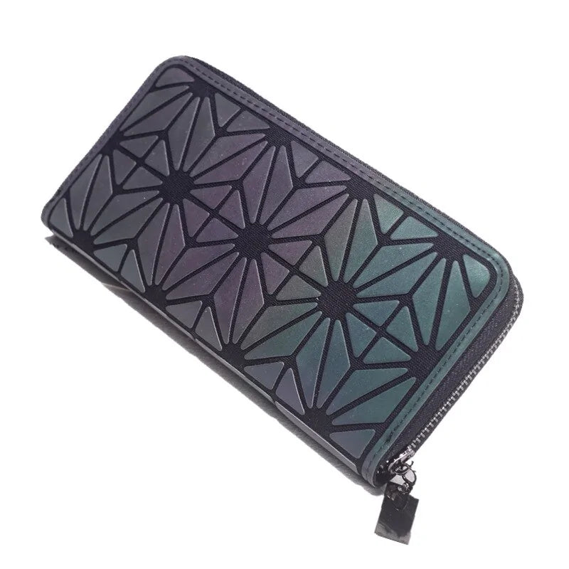 Slim Thin Geometric-Patterned Wallet