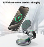 3 in 1 Wireless Rotatable Charger