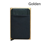 Aluminum Wallet With Elasticity Back Pouch
