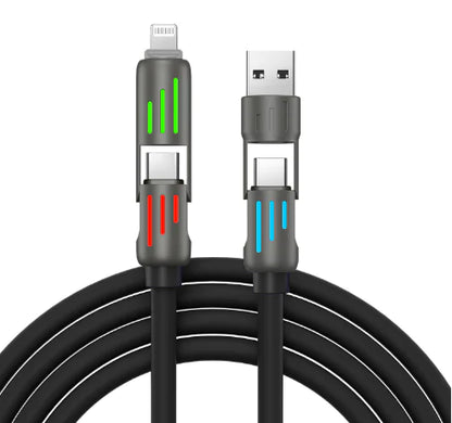 Colorful Four-In-One Fast Charge Cord