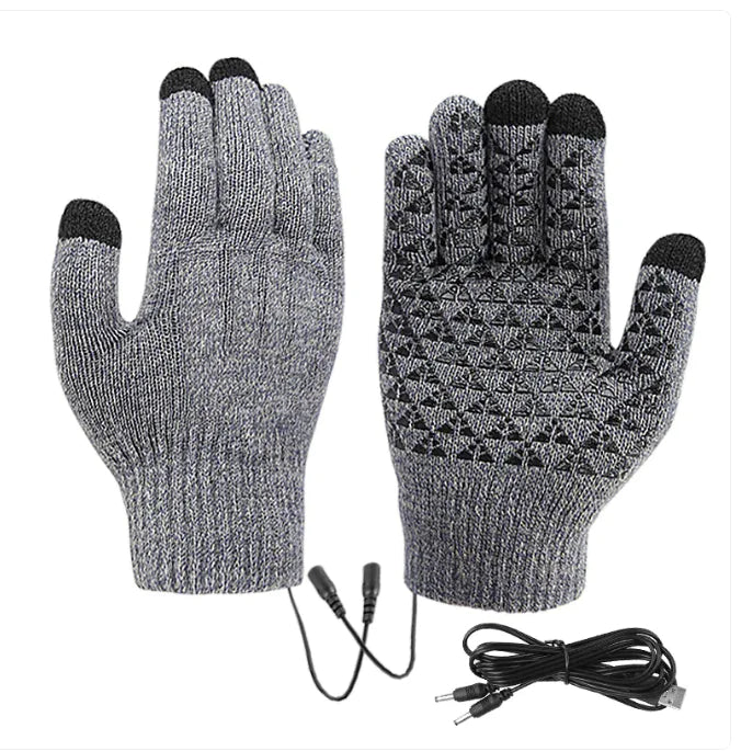 USB Heating Electric Heating Gloves Thermal Thickened Knitting