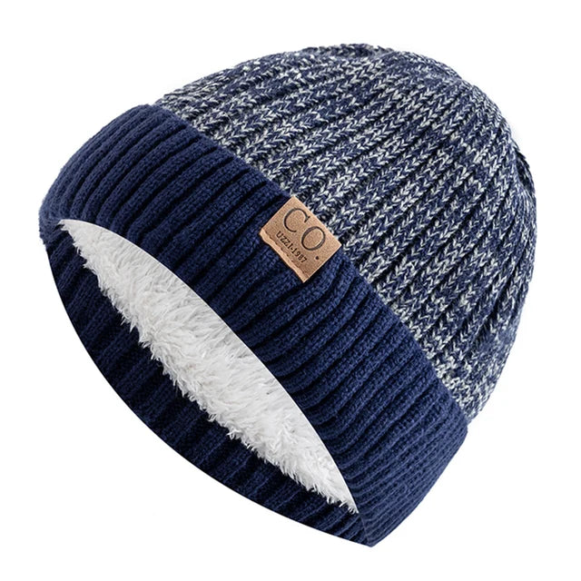 Two-Tone Winter Knitted Beanie