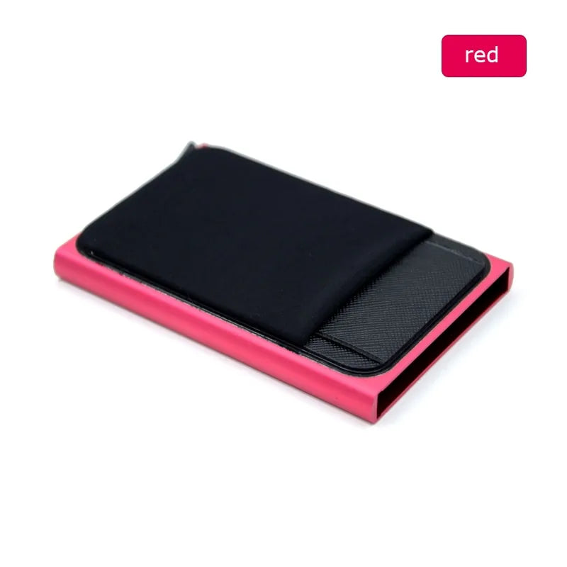 Aluminum Wallet With Elasticity Back Pouch