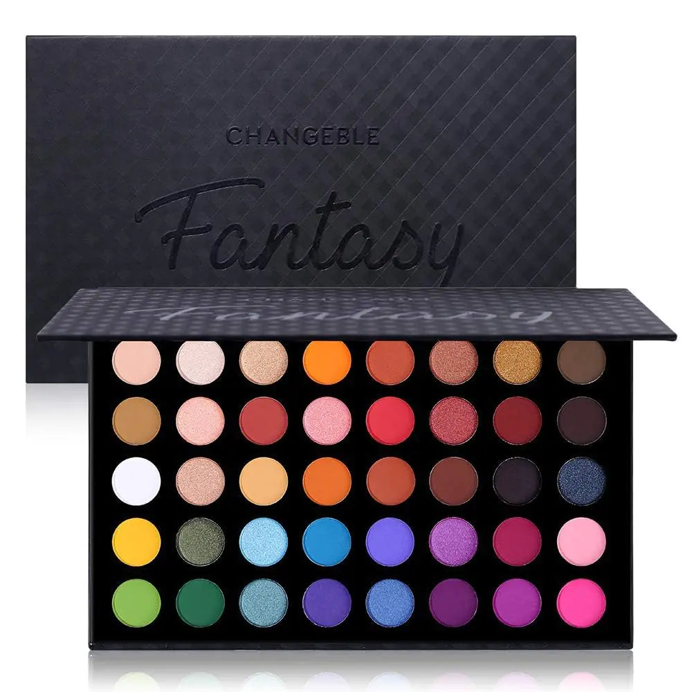 Highly Pigmented Eye Makeup Palette, Matte Shimmer Metallic Eyeshadow Pallet Long Lasting Blendable Natural Colors Make Up Eye Shadows Cosmetics Gift Kit Colorful Palette