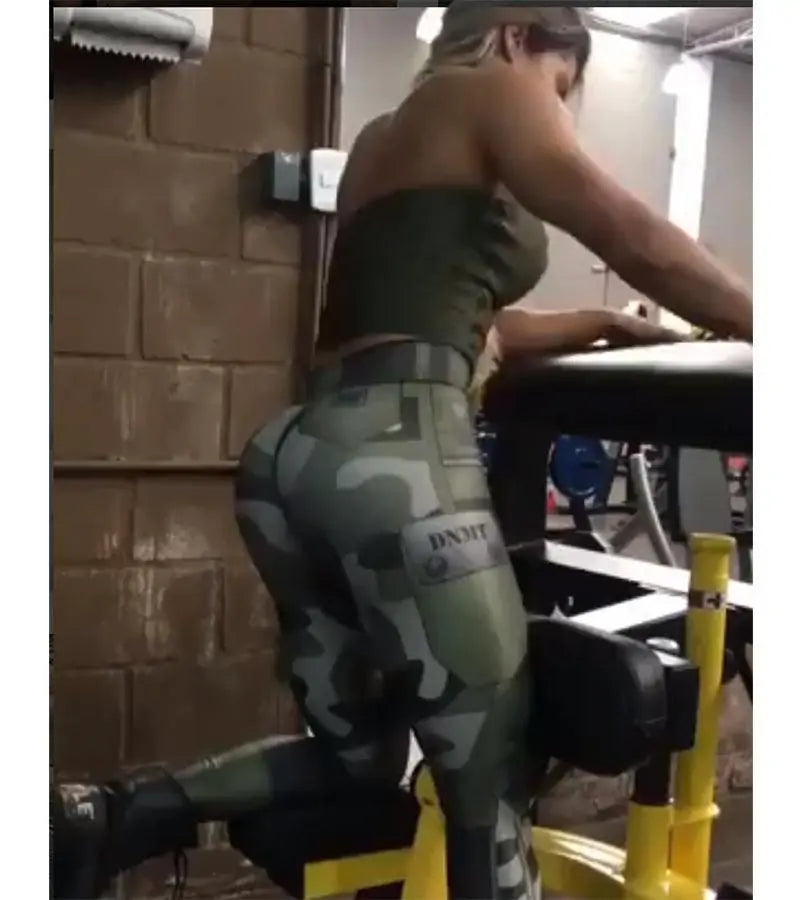 Jungle Commando Print Push Up Leggings