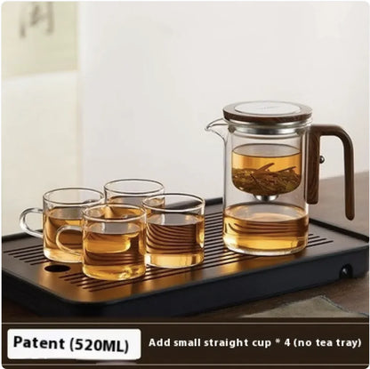 Elegant Glass Teapot with Water Separation for Tea