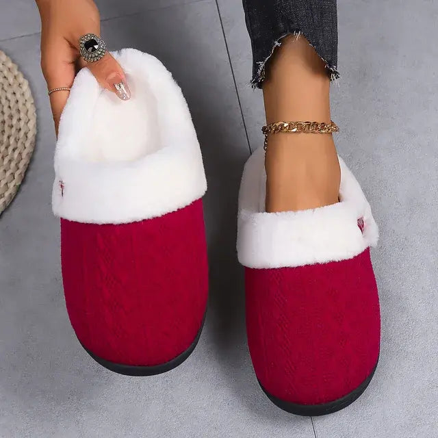 Winter Furry Slippers Indoor Outdoor Fluffy Suede